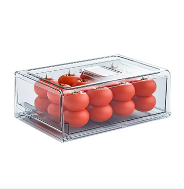 Large Capacity Clear Plastic Stackable Pull-Out Storage